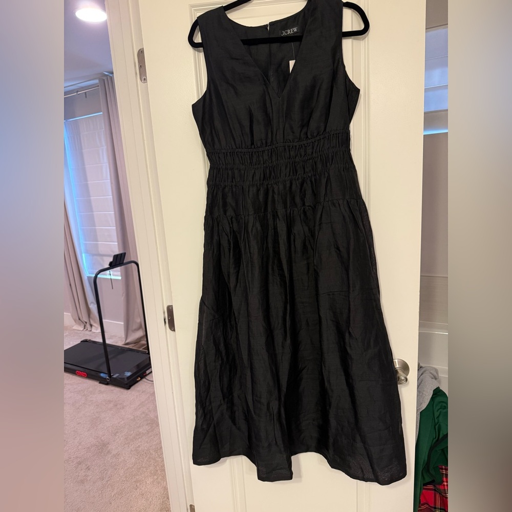 NWT J.Crew black Hyacinth dress, medium
